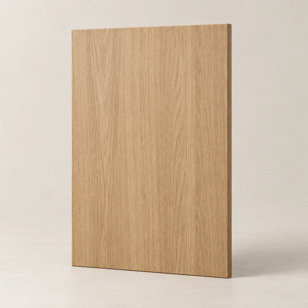 Illustration of a complete cabinet front in real wood veneer