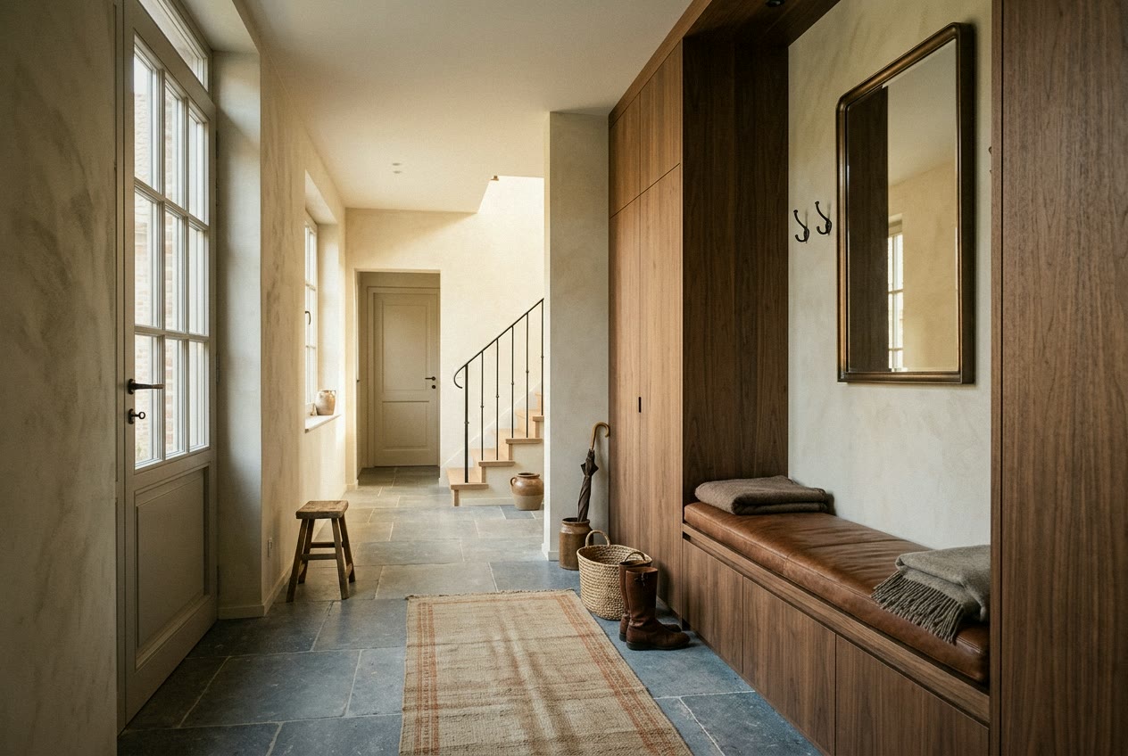 Inkomhal en vestiaire op maat